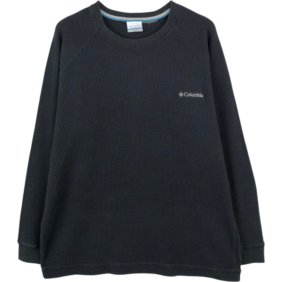 Columbia OMNI-WICK Thermal Long-Sleeve T-Shirt, Men's Size XL (approx.) cotton black type Vintage Second Hand