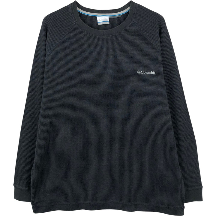 Columbia OMNI-WICK Thermal Long-Sleeve T-Shirt, Men's Size XL (approx.) cotton black type Vintage Second Hand