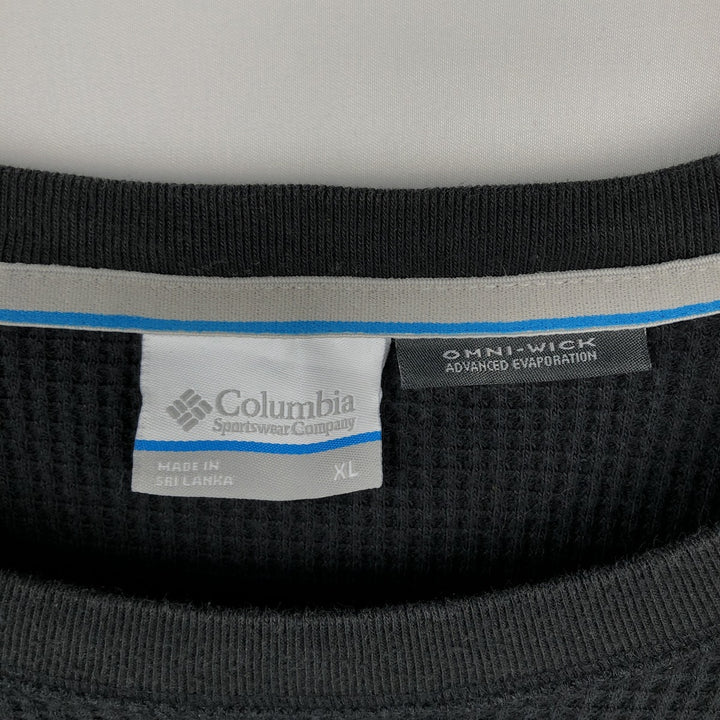Columbia OMNI-WICK Thermal Long-Sleeve T-Shirt, Men's Size XL (approx.) cotton black type Vintage Second Hand
