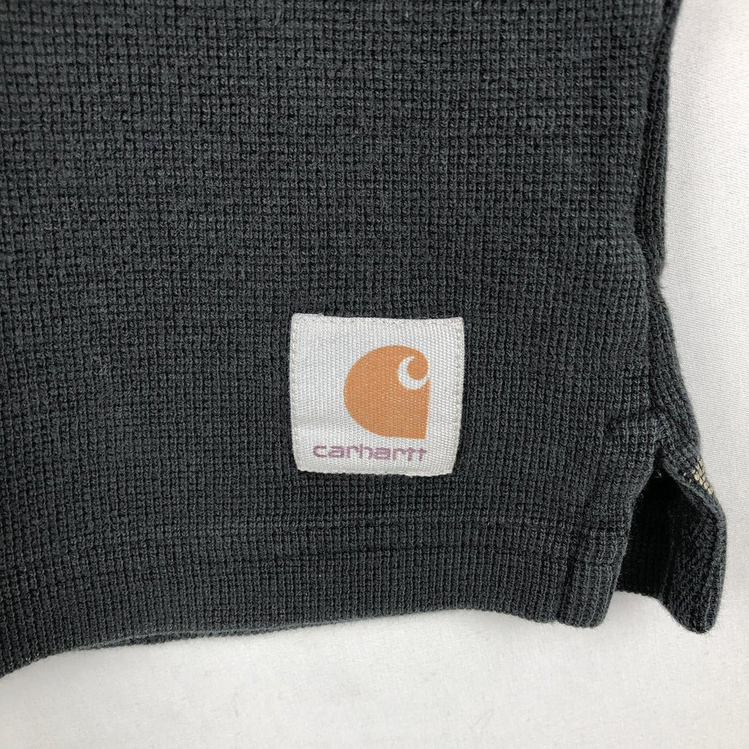 Carhartt Thermal Long T-Shirt, Men's Size Medium cotton black type Vintage Second Hand