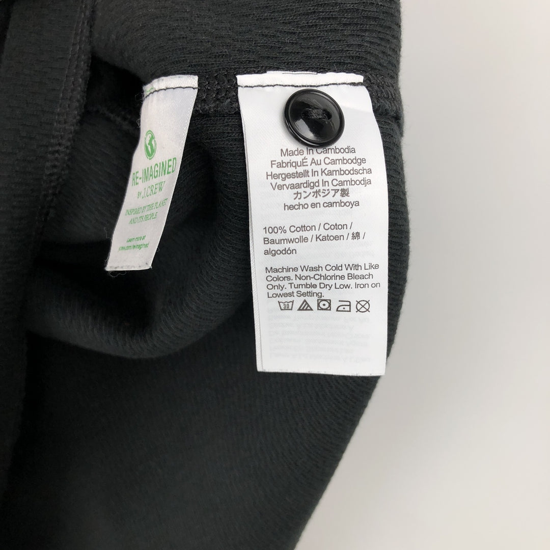 90'S J.Crew Henley Neck Thermal Long-Sleeve T-Shirt, Honeycomb Pattern, Men's Size XL (Equivalent), Vintage cotton black type Vintage Second Hand