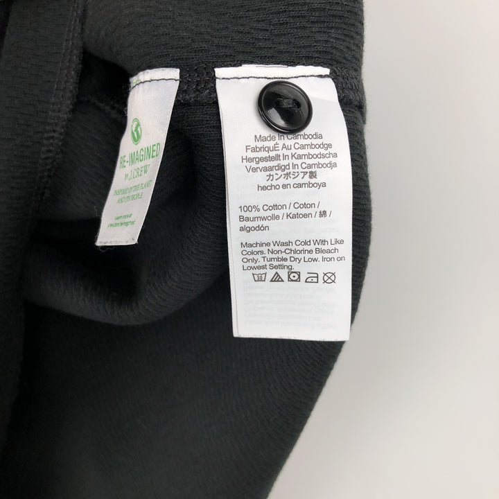 90'S J.Crew Henley Neck Thermal Long-Sleeve T-Shirt, Honeycomb Pattern, Men's Size XL (Equivalent), Vintage cotton black type Vintage Second Hand