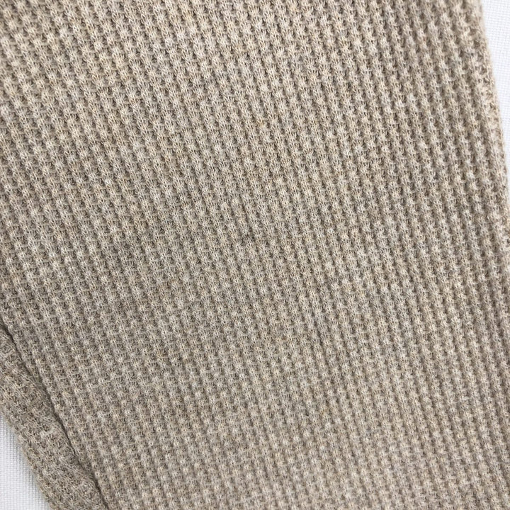 St. John's Bay Henley Neck Thermal Long-Sleeve T-Shirt, Men's Size M (approx.) cotton Beige type Vintage Second Hand