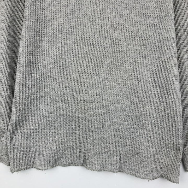 Dickies Henley Neck Thermal Long T-Shirt, Men's XL cotton gray type Vintage Second Hand