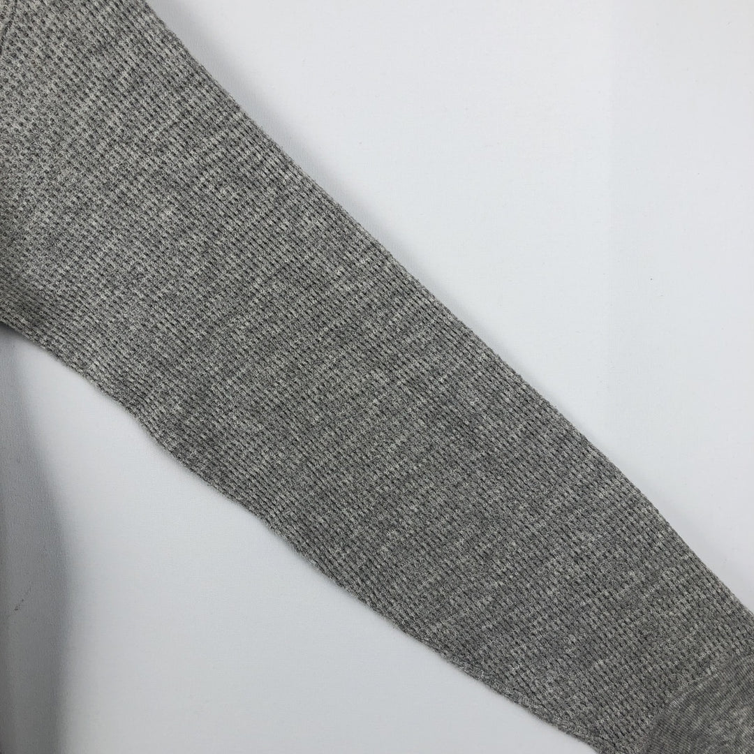 Dickies Henley Neck Thermal Long T-Shirt, Men's XL cotton gray type Vintage Second Hand