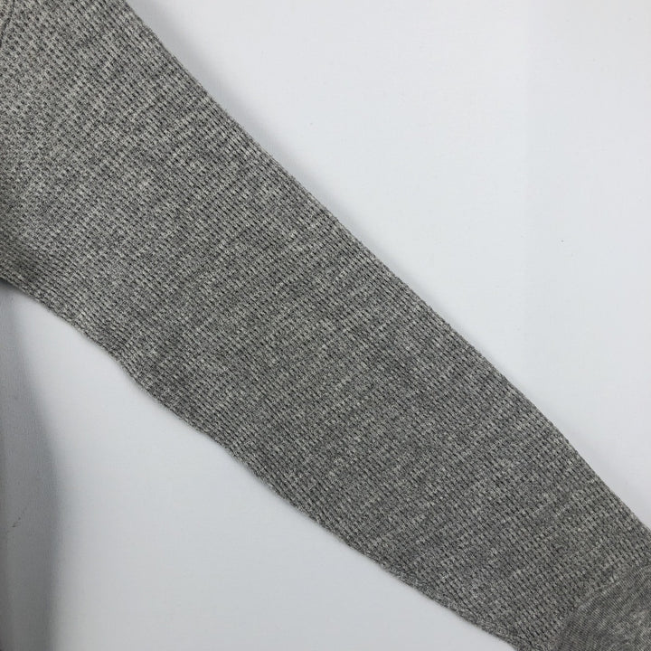 Dickies Henley Neck Thermal Long T-Shirt, Men's XL cotton gray type Vintage Second Hand
