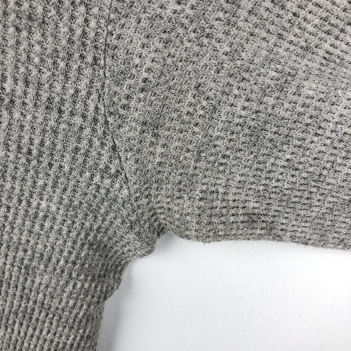 Dickies Henley Neck Thermal Long T-Shirt, Men's XL cotton gray type Vintage Second Hand