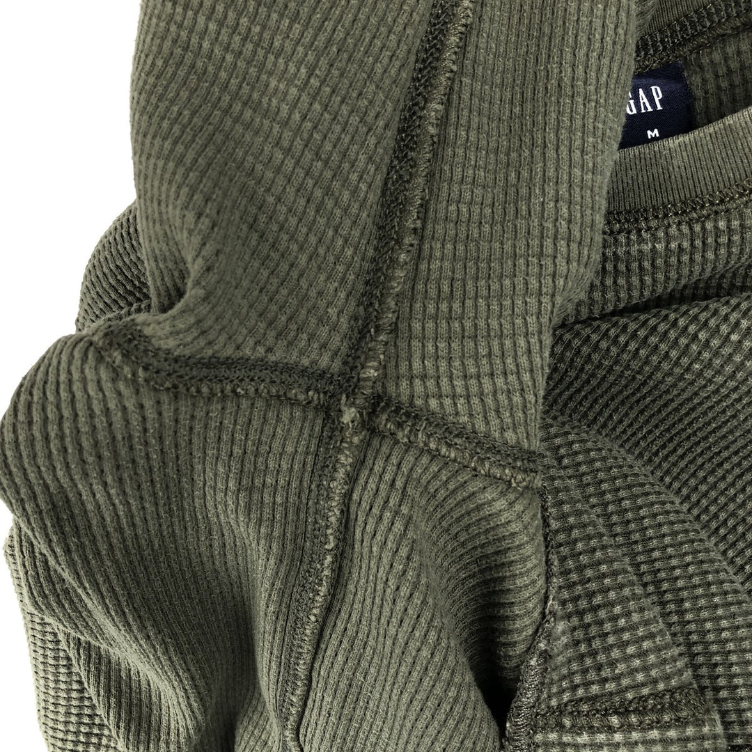 2000'S GAP Thermal Long T-Shirt, Waffle, Men's Size M cotton Khaki type Vintage Second Hand