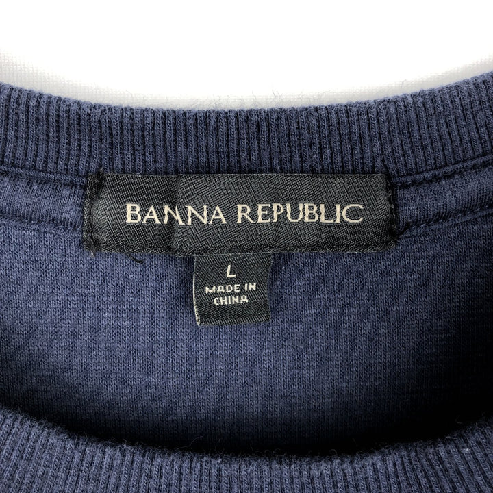2000'S Banana Republic Thermal Long T-Shirt, Men's Size L cotton navy blue type Vintage Second Hand