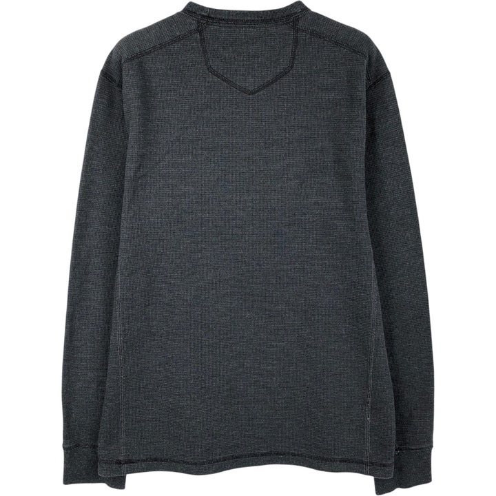 Eddie Bauer Thermal Long-Sleeve T-Shirt, Men's Size S cotton Charcoal Vintage Second Hand