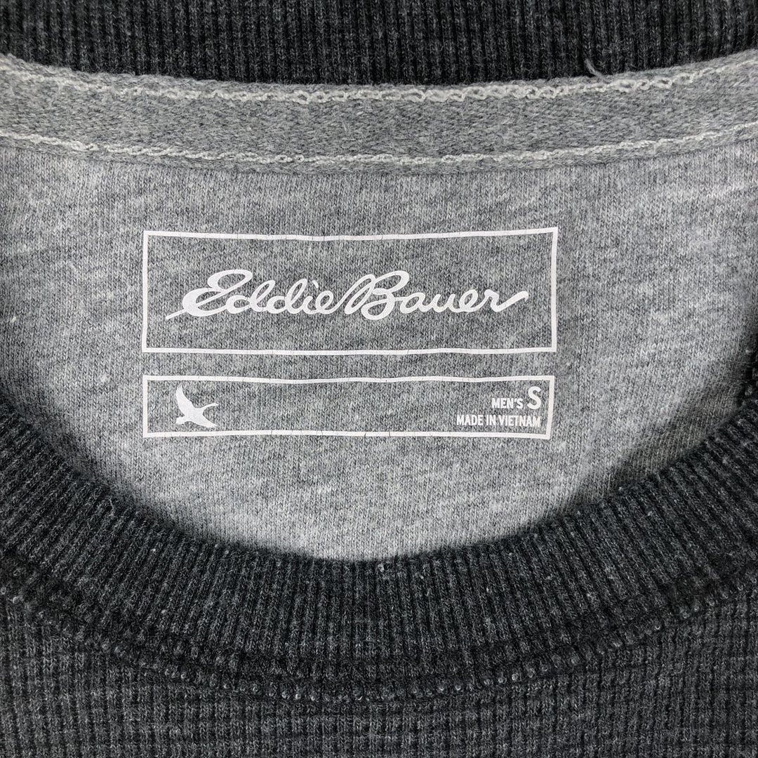 Eddie Bauer Thermal Long-Sleeve T-Shirt, Men's Size S cotton Charcoal Vintage Second Hand