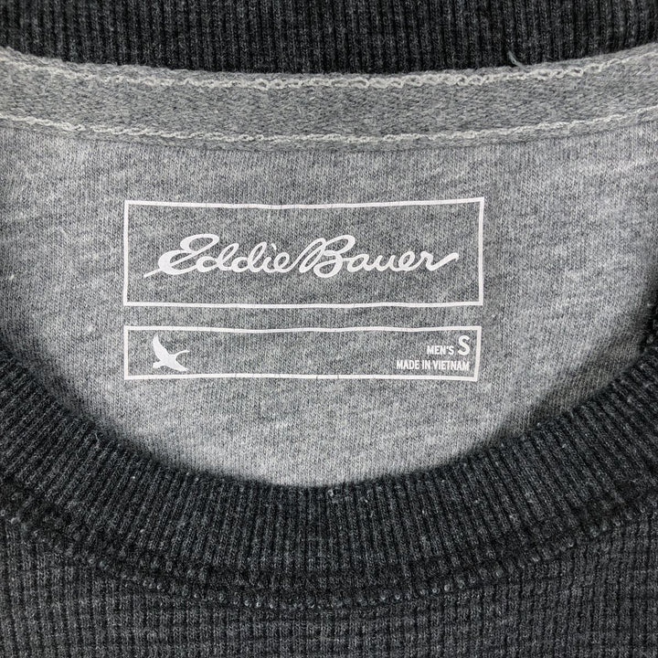 Eddie Bauer Thermal Long-Sleeve T-Shirt, Men's Size S cotton Charcoal Vintage Second Hand