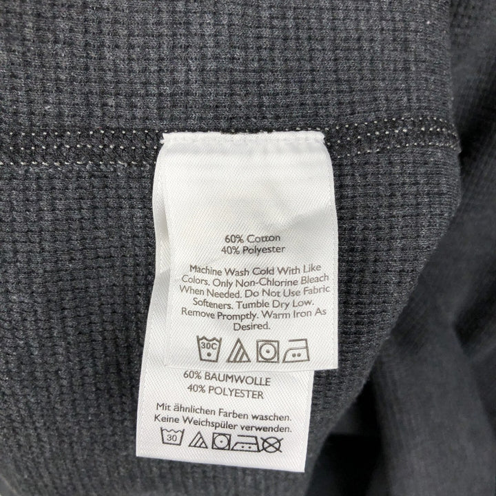 Eddie Bauer Thermal Long-Sleeve T-Shirt, Men's Size S cotton Charcoal Vintage Second Hand