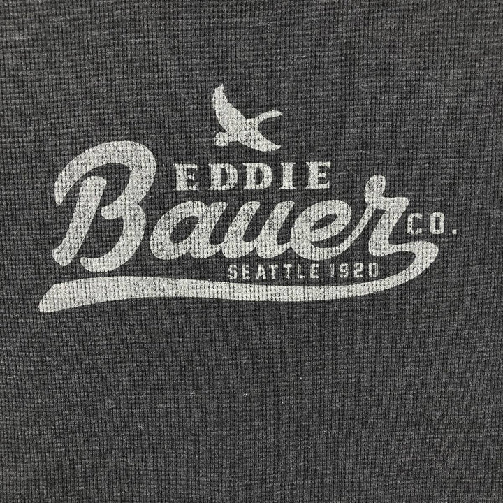 Eddie Bauer Thermal Long-Sleeve T-Shirt, Men's Size S cotton Charcoal Vintage Second Hand