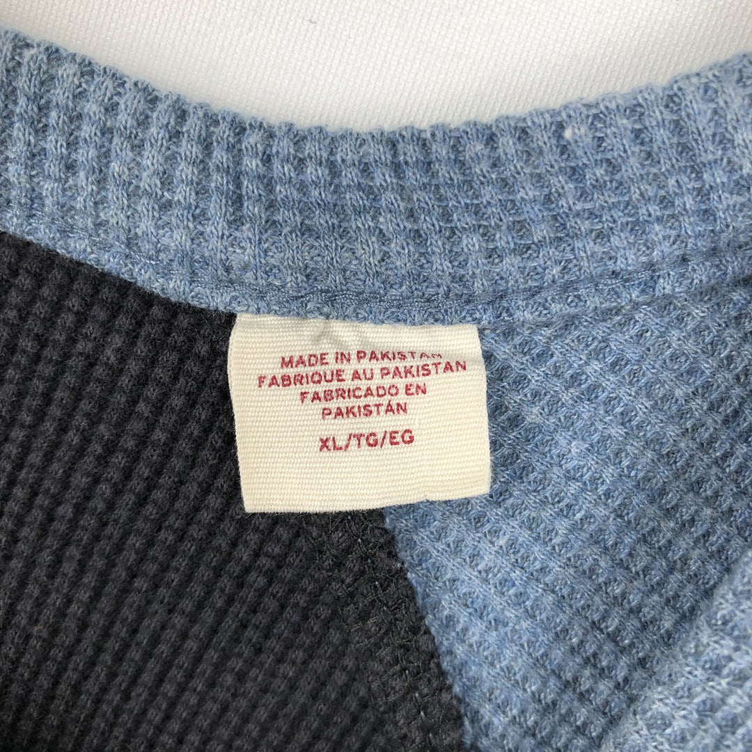 Levi's Thermal Long-Sleeve Waffle T-Shirt, Men's Size XL (equivalent) cotton black type Vintage Second Hand