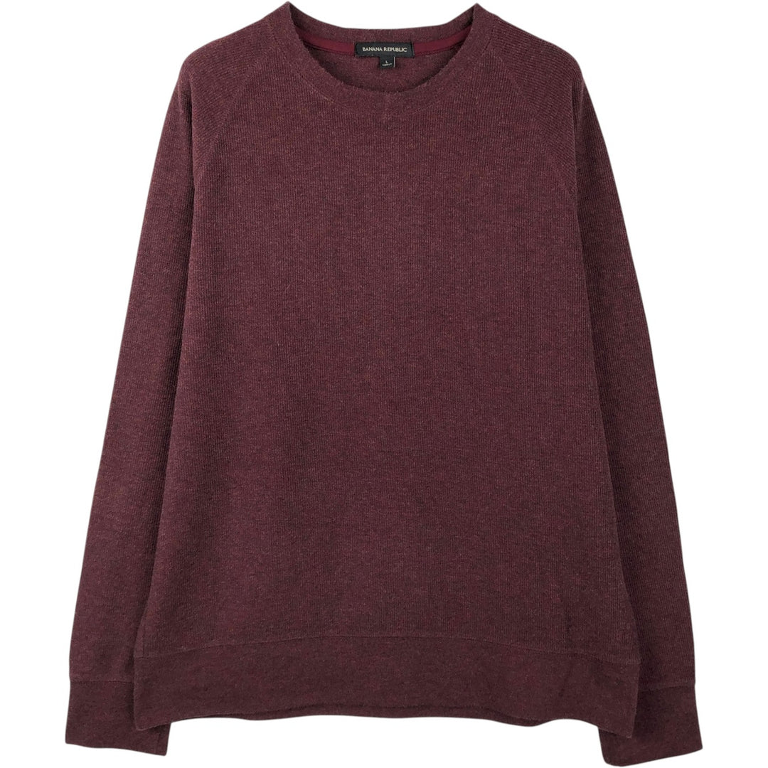 Banana Republic Thermal Long T-Shirt, Men's Size L cotton Red type red-purple Vintage Second Hand
