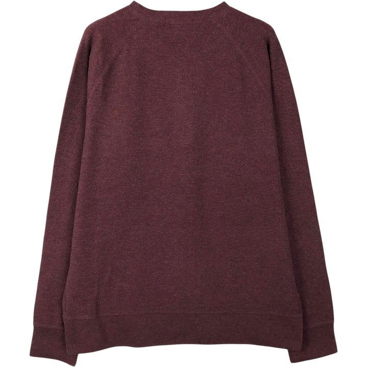 Banana Republic Thermal Long T-Shirt, Men's Size L cotton Red type red-purple Vintage Second Hand