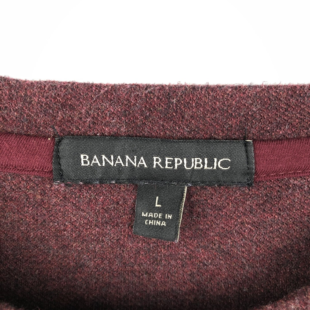 Banana Republic Thermal Long T-Shirt, Men's Size L cotton Red type red-purple Vintage Second Hand