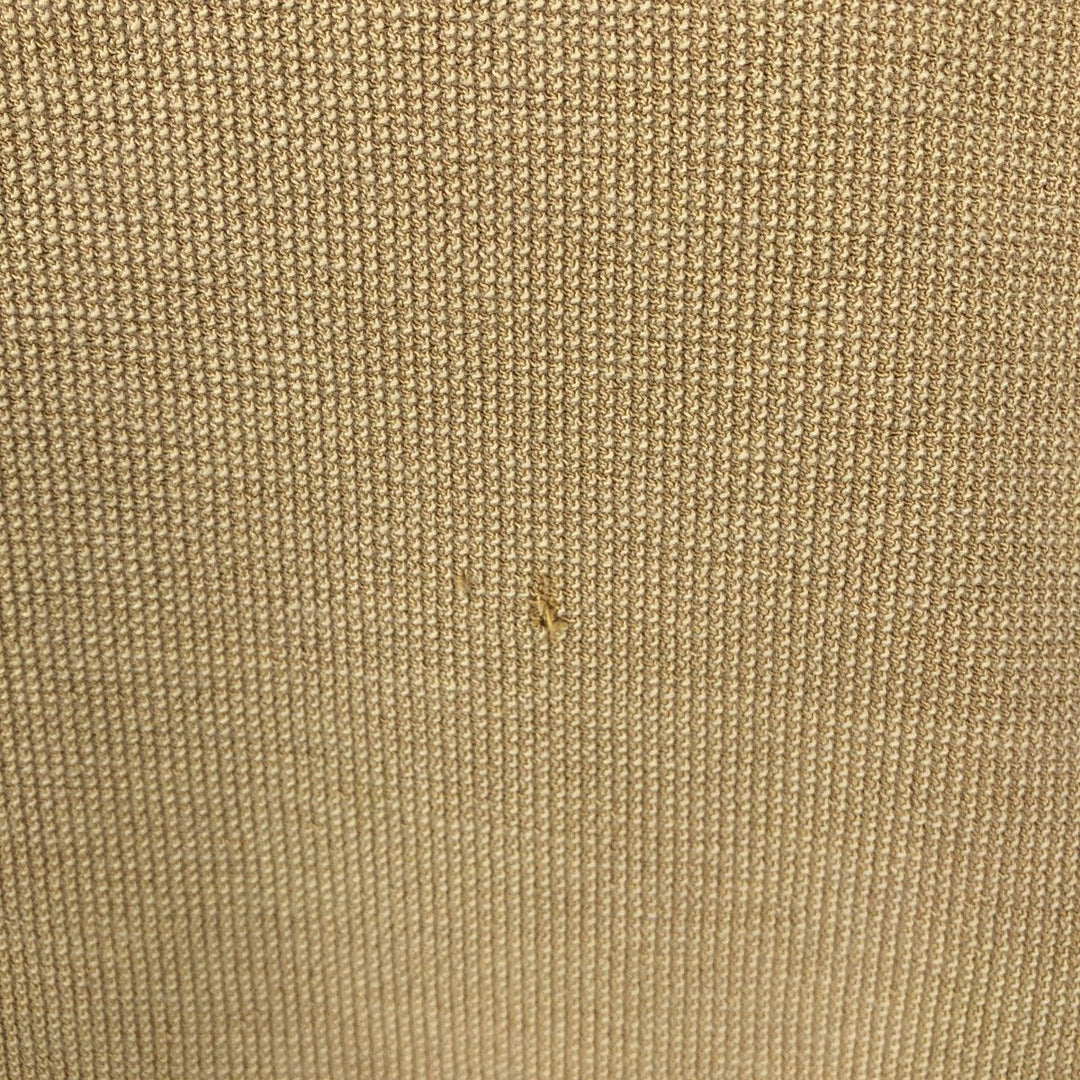 Woolrich Henley Neck Thermal Long-Sleeve T-Shirt, Men's Size L (approx.) cotton Beige type Vintage Second Hand