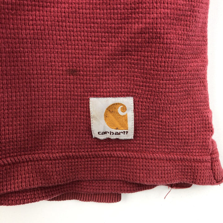 Carhartt Relaxed Fit Thermal Long T-Shirt, Men's Size L cotton red type Vintage Second Hand