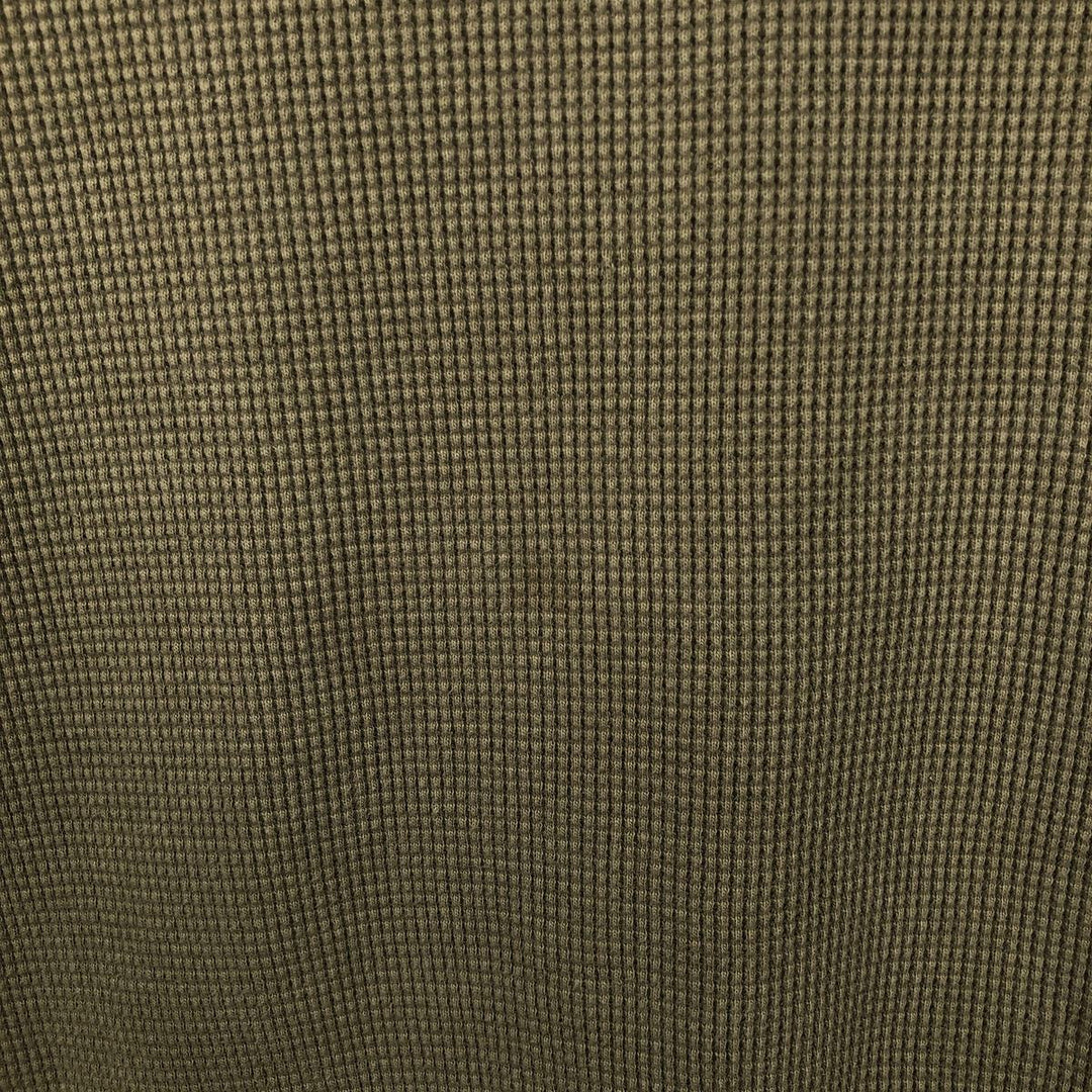 MICHAEL KORS Thermal Long-Sleeve T-Shirt, Waffle Pattern, Men's Size XL (equivalent) cotton Khaki type Vintage Second Hand