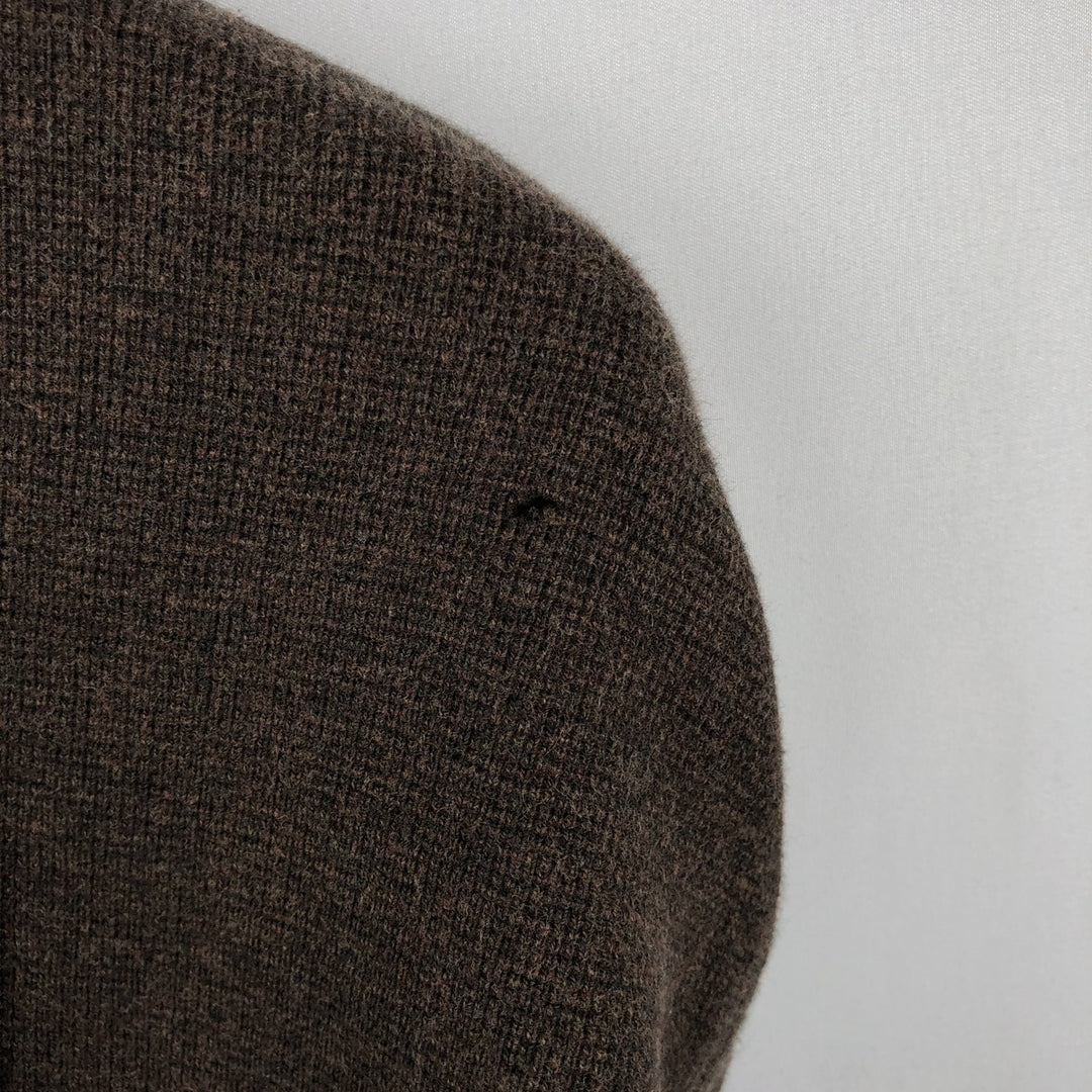 90s-00'S LLBean Henley Neck Thermal Long-Sleeve T-Shirt, Men's Size L (Equivalent), Vintage cotton brown type Vintage Second Hand