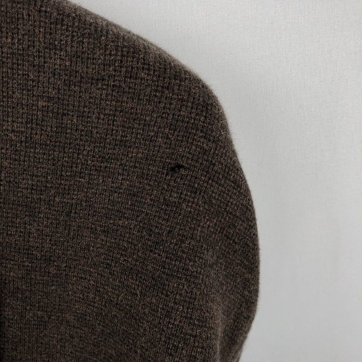 90s-00'S LLBean Henley Neck Thermal Long-Sleeve T-Shirt, Men's Size L (Equivalent), Vintage cotton brown type Vintage Second Hand
