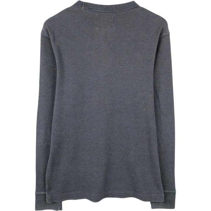 St. John's Bay Thermal Long-Sleeve T-Shirt, Waffle Knit, Men's Size M (equivalent) cotton gray type Vintage Second Hand
