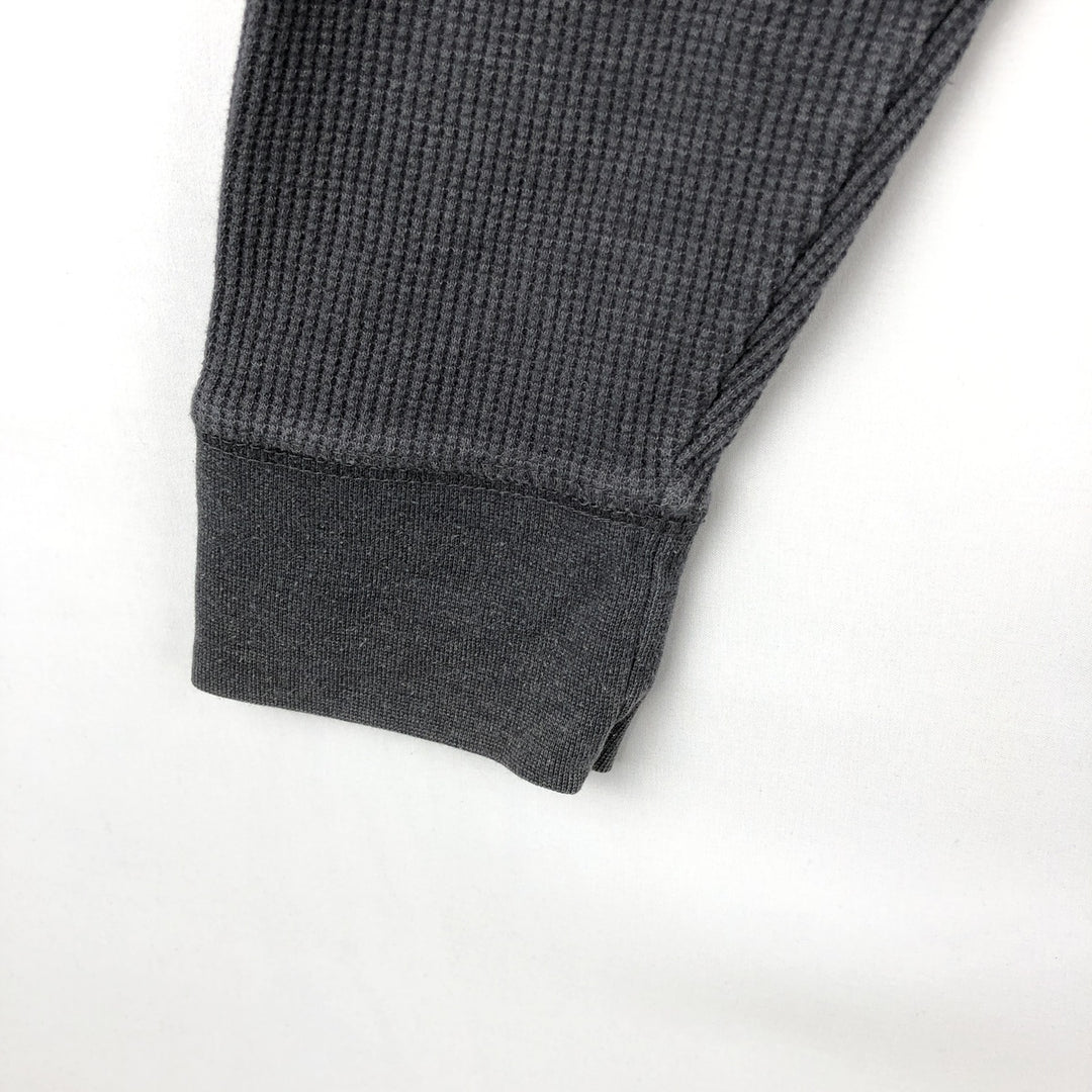 St. John's Bay Thermal Long-Sleeve T-Shirt, Waffle Knit, Men's Size M (equivalent) cotton gray type Vintage Second Hand