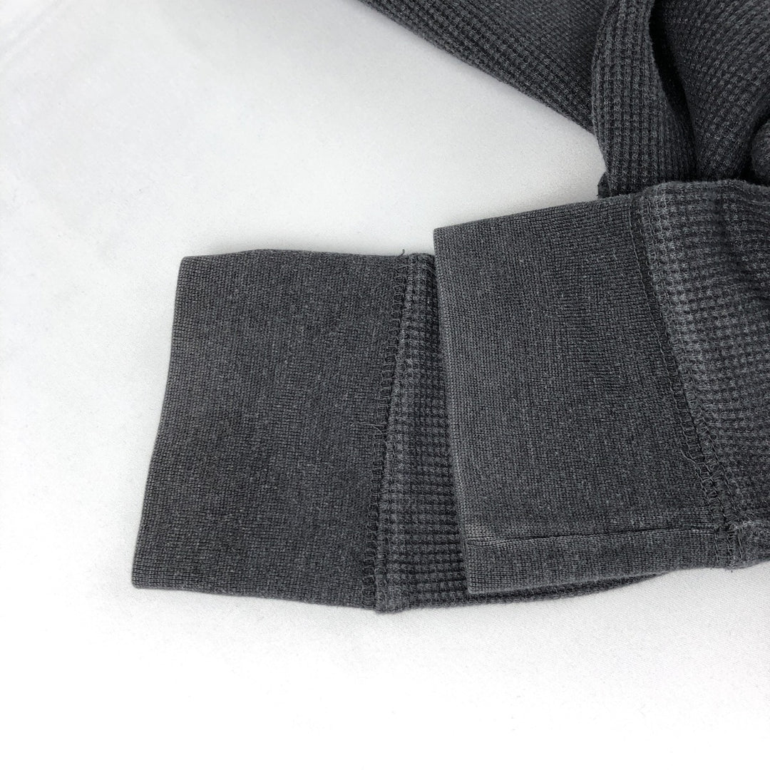 St. John's Bay Thermal Long-Sleeve T-Shirt, Waffle Knit, Men's Size M (equivalent) cotton gray type Vintage Second Hand