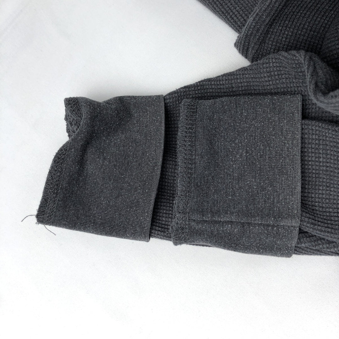 St. John's Bay Thermal Long-Sleeve T-Shirt, Waffle Knit, Men's Size M (equivalent) cotton gray type Vintage Second Hand