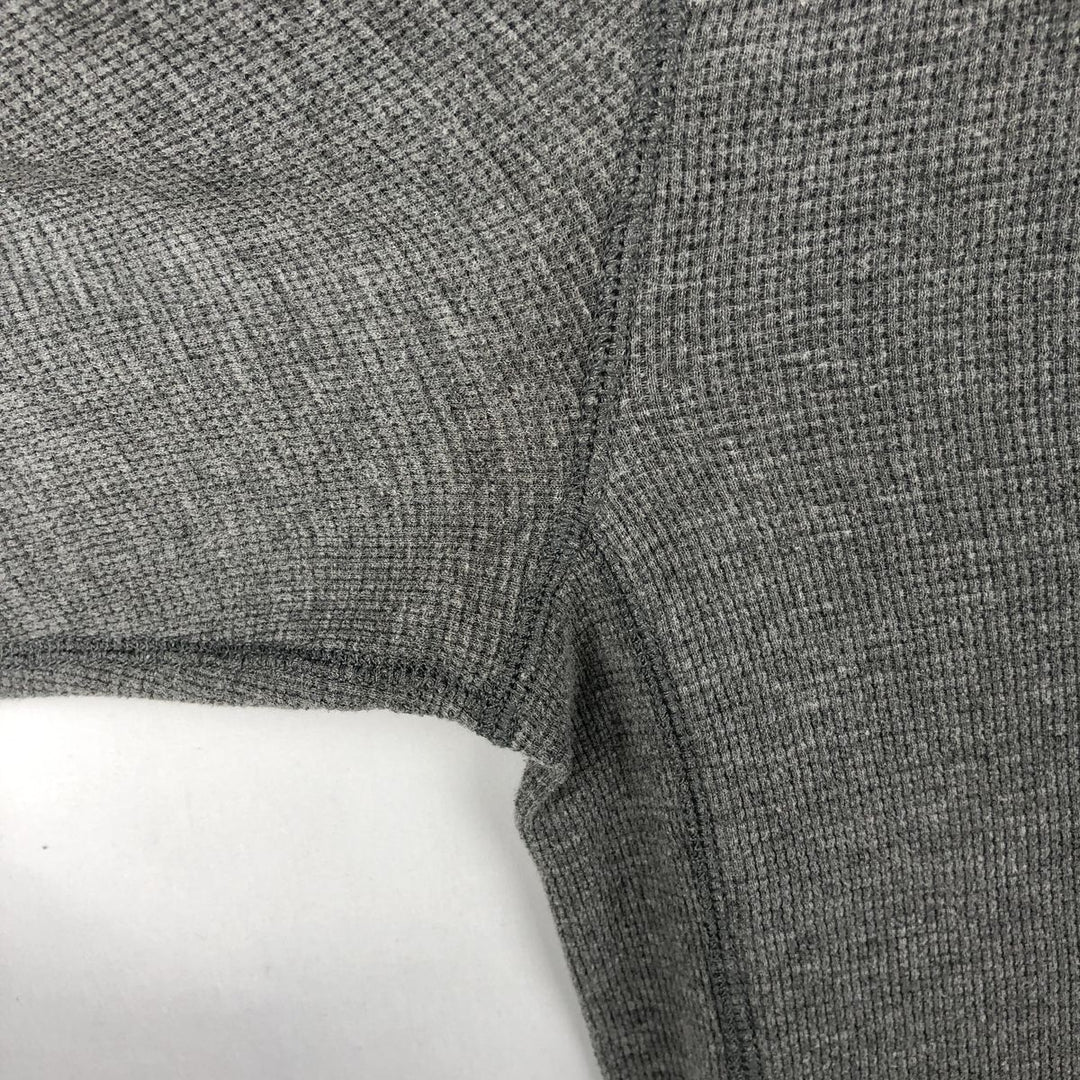 Eddie Bauer Thermal Long-Sleeve T-Shirt, Waffle Pattern, Men's Size S (equivalent) cotton gray type Vintage Second Hand