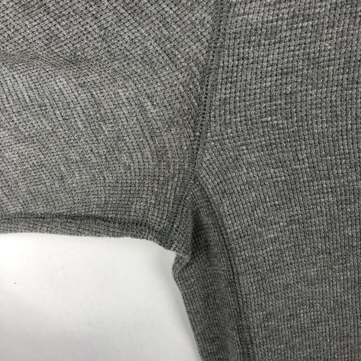 Eddie Bauer Thermal Long-Sleeve T-Shirt, Waffle Pattern, Men's Size S (equivalent) cotton gray type Vintage Second Hand