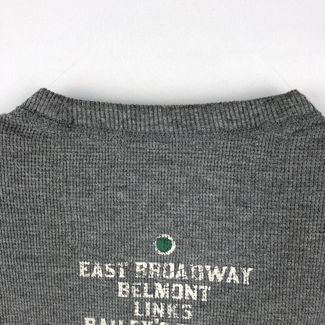 Eddie Bauer Thermal Long-Sleeve T-Shirt, Waffle Pattern, Men's Size S (equivalent) cotton gray type Vintage Second Hand