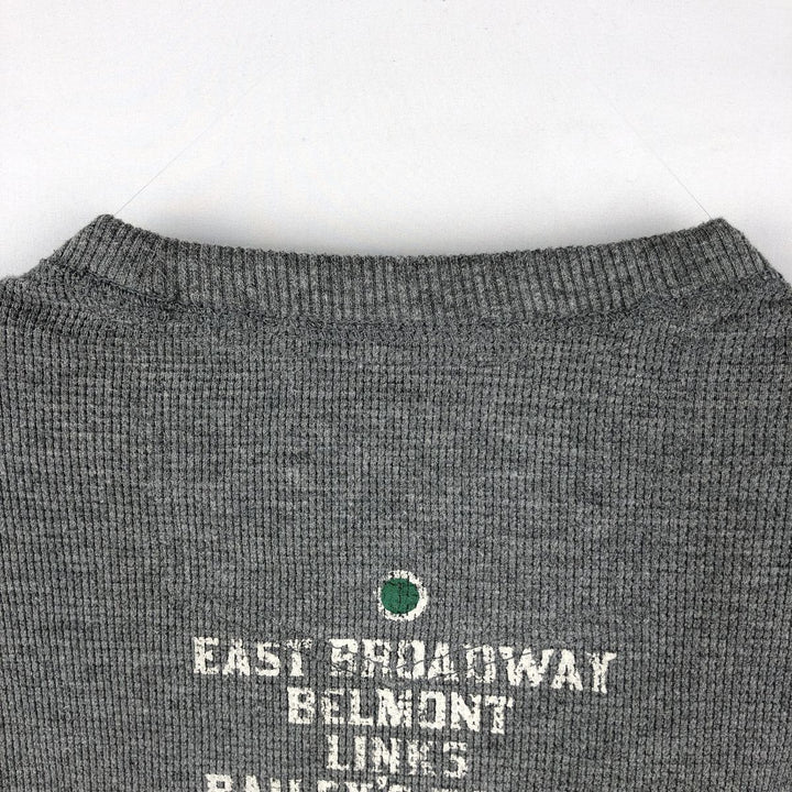 Eddie Bauer Thermal Long-Sleeve T-Shirt, Waffle Pattern, Men's Size S (equivalent) cotton gray type Vintage Second Hand