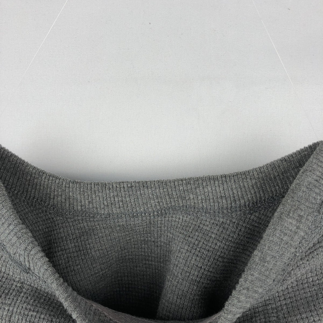 Eddie Bauer Thermal Long-Sleeve T-Shirt, Waffle Pattern, Men's Size S (equivalent) cotton gray type Vintage Second Hand