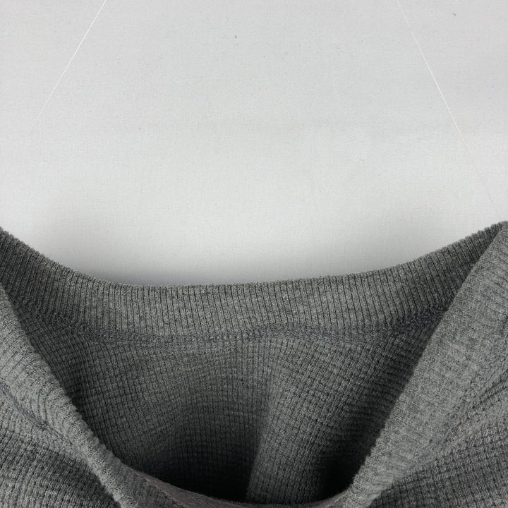 Eddie Bauer Thermal Long-Sleeve T-Shirt, Waffle Pattern, Men's Size S (equivalent) cotton gray type Vintage Second Hand