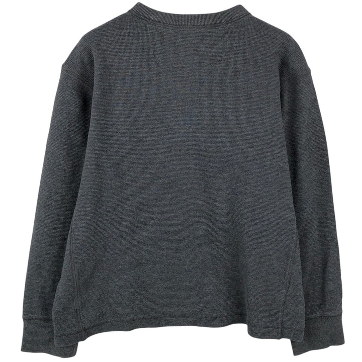 Eddie Bauer Men's Waffle Thermal Henley T-Shirt, Size XL cotton gray type Vintage Second Hand