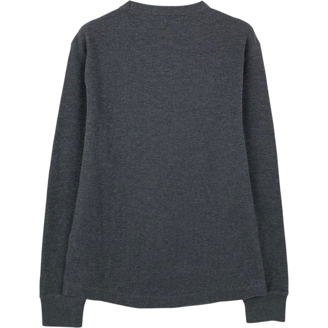 2000'S Banana Republic Thermal Long-Sleeve T-Shirt, Men's Size M (approx.) cotton gray type Vintage Second Hand