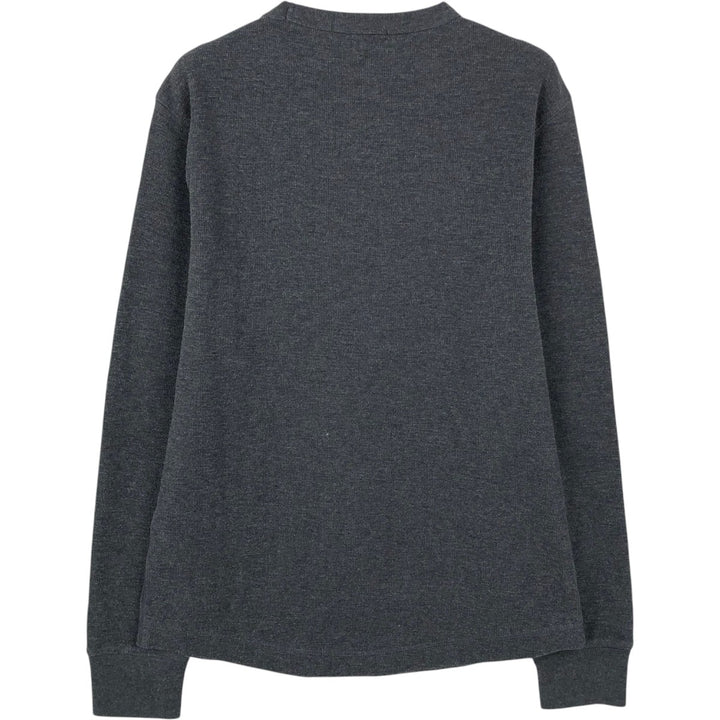 2000'S Banana Republic Thermal Long-Sleeve T-Shirt, Men's Size M (approx.) cotton gray type Vintage Second Hand