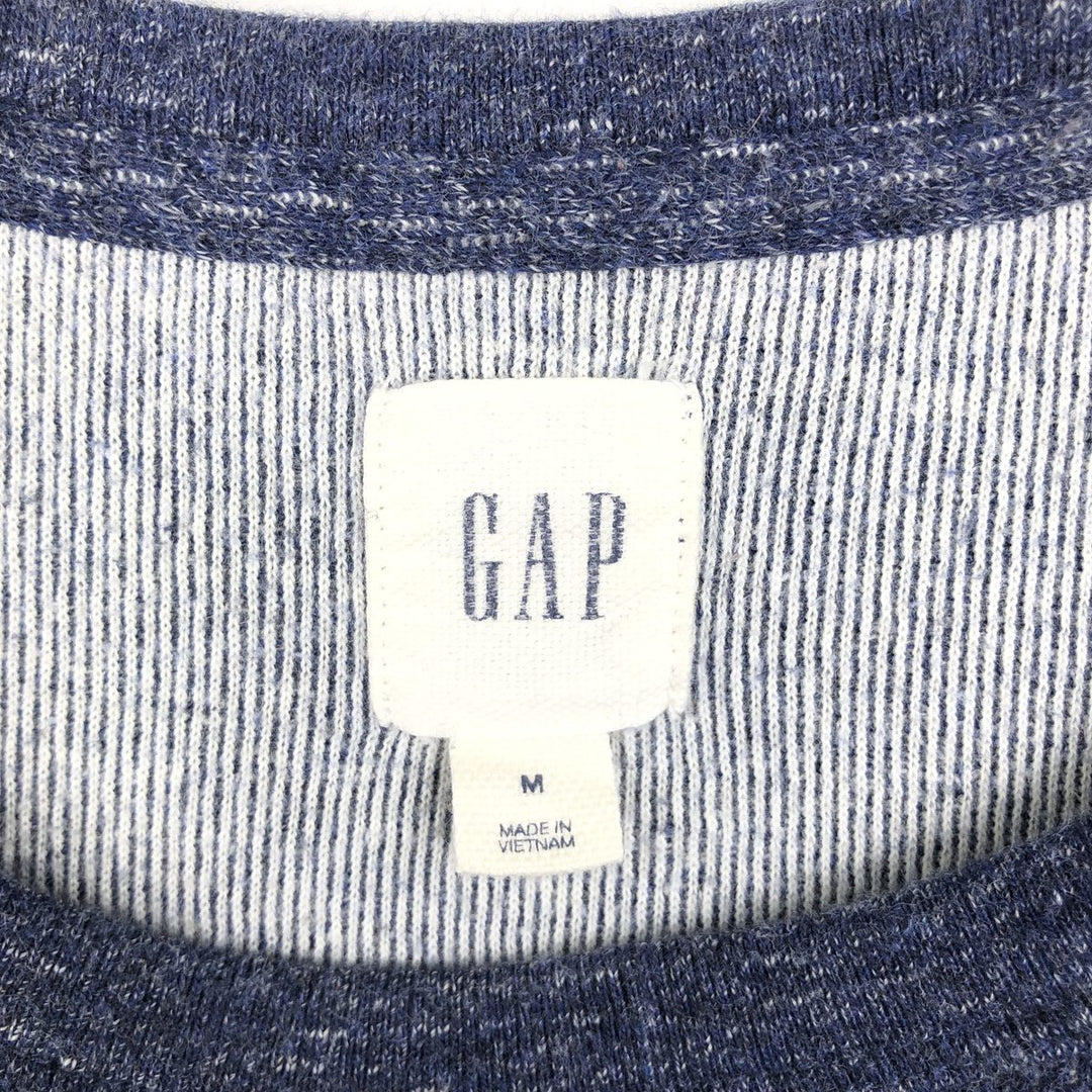 GAP Thermal Long-Sleeve T-Shirt, Honeycomb Pattern, Men's Size M (equivalent) cotton navy blue type Vintage Second Hand