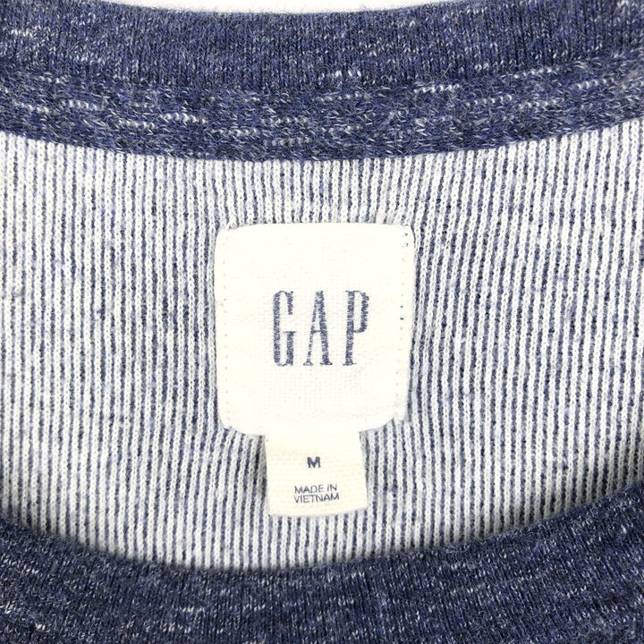 GAP Thermal Long-Sleeve T-Shirt, Honeycomb Pattern, Men's Size M (equivalent) cotton navy blue type Vintage Second Hand