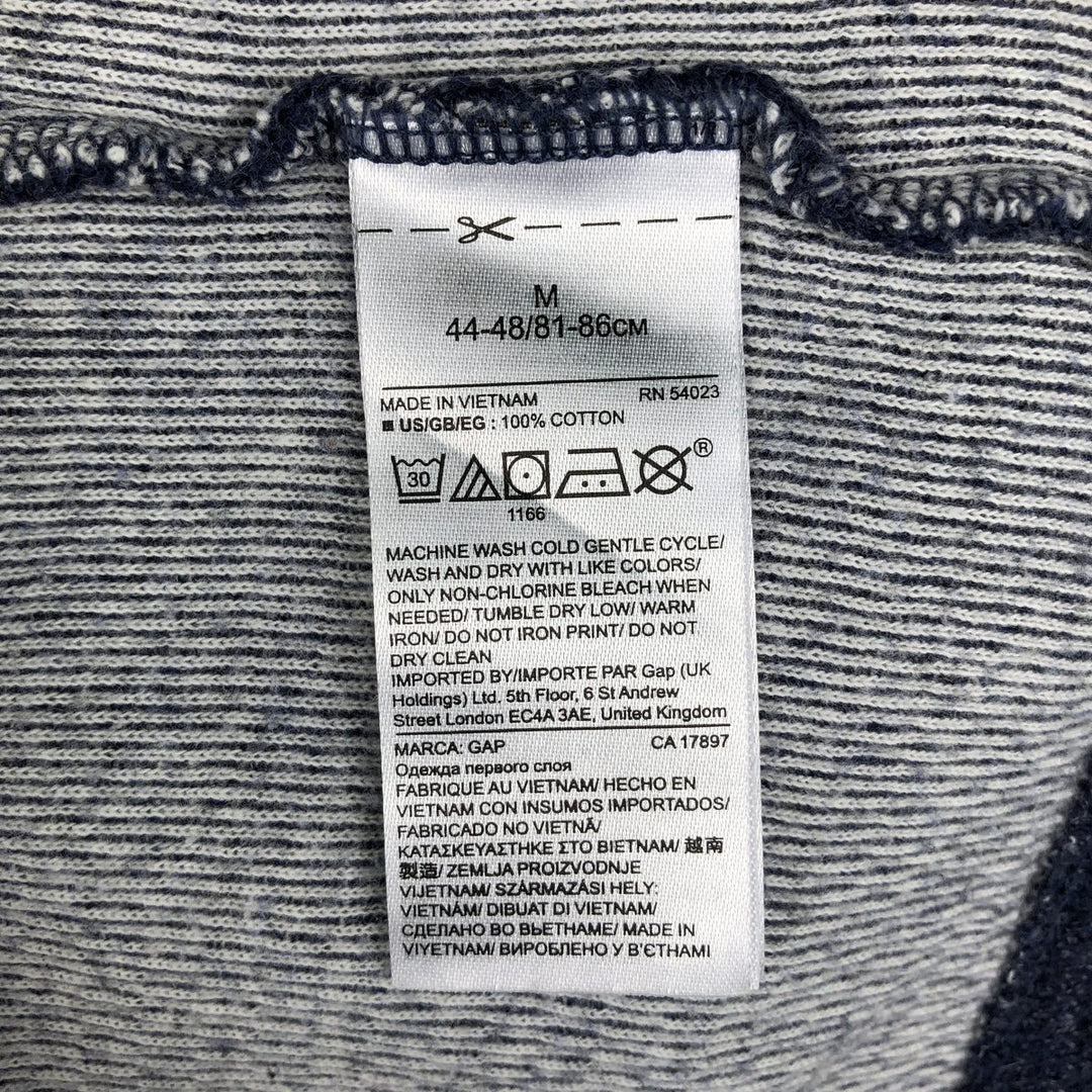 GAP Thermal Long-Sleeve T-Shirt, Honeycomb Pattern, Men's Size M (equivalent) cotton navy blue type Vintage Second Hand