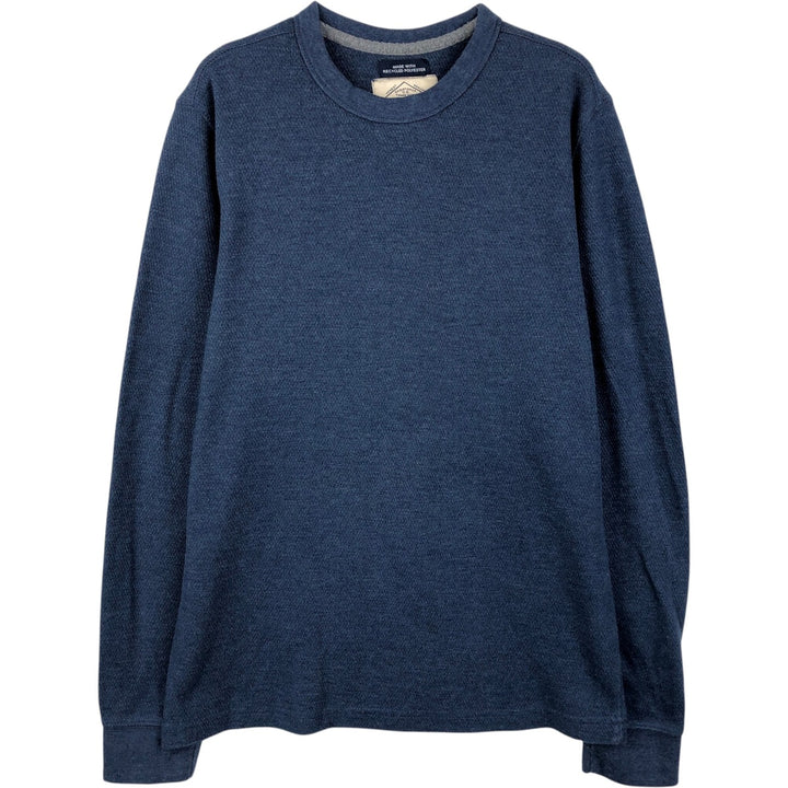 St. John's Bay Thermal Long-Sleeve T-Shirt, Honeycomb Pattern, Men's Size M (equivalent) cotton blue type Vintage Second Hand