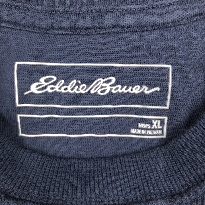 Eddie Bauer Thermal T-Shirt, Waffle, Men's XL cotton navy blue type Vintage Second Hand