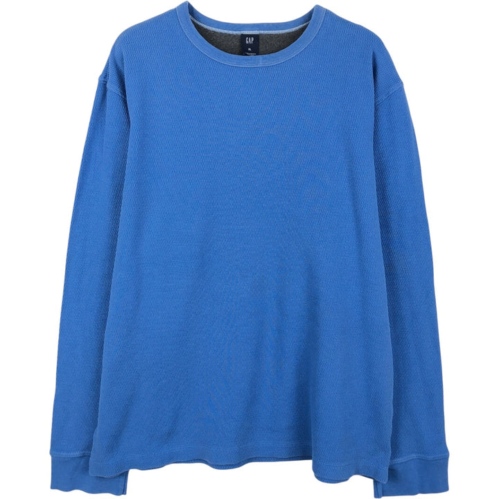 GAP Thermallon T-shirt, Honeycomb, Men's XL cotton Blue type light blue Vintage Second Hand