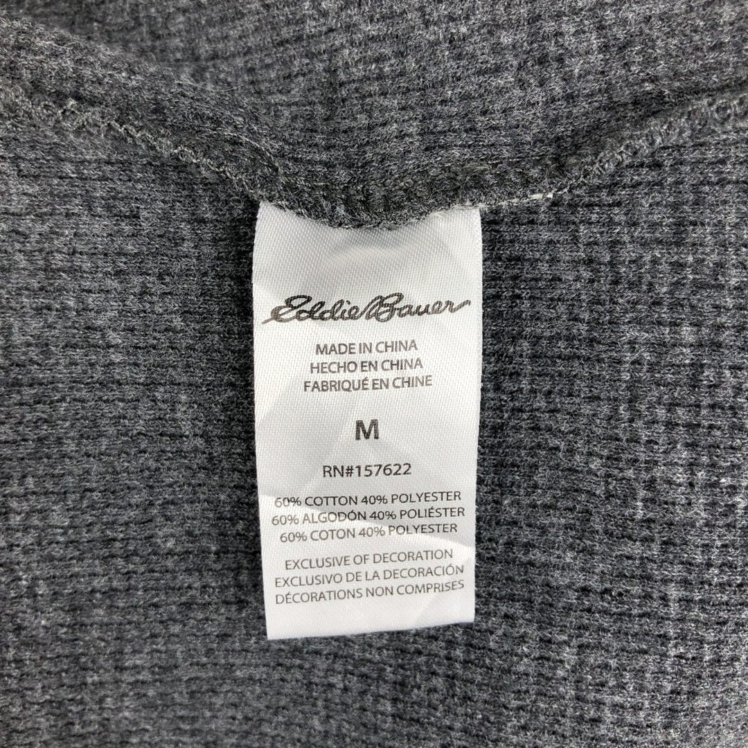 Eddie Bauer Thermal T-Shirt, Waffle, Men's XL cotton black type Vintage Second Hand