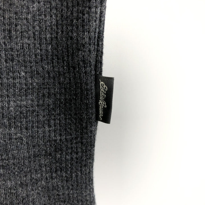 Eddie Bauer Thermal T-Shirt, Waffle, Men's XL cotton black type Vintage Second Hand