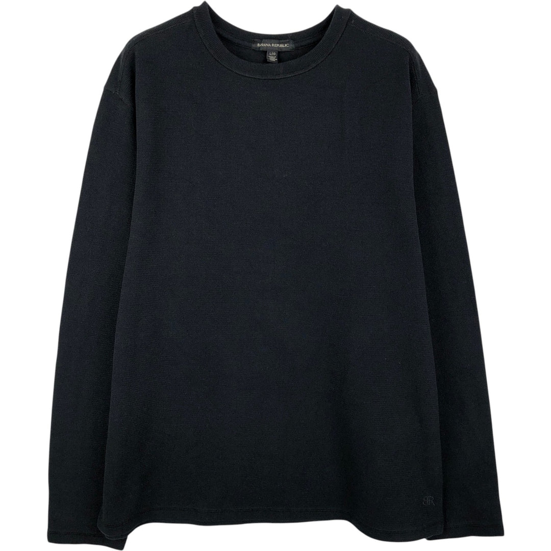 Banana Republic Thermal Long T-Shirt, Men's Size L cotton black type Vintage Second Hand