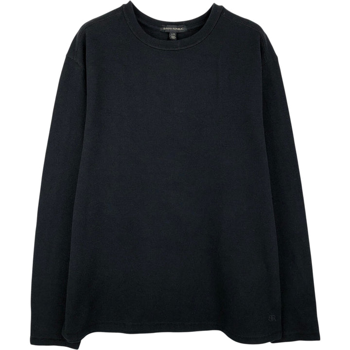 Banana Republic Thermal Long T-Shirt, Men's Size L cotton black type Vintage Second Hand